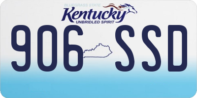 KY license plate 906SSD