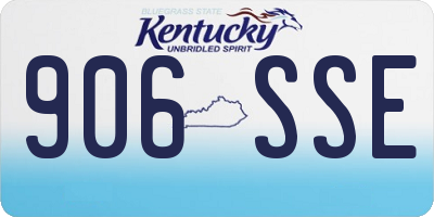KY license plate 906SSE