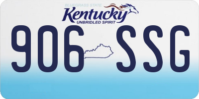 KY license plate 906SSG