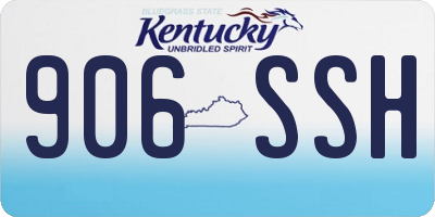 KY license plate 906SSH