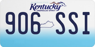 KY license plate 906SSI