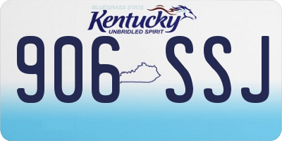 KY license plate 906SSJ