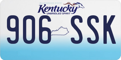 KY license plate 906SSK