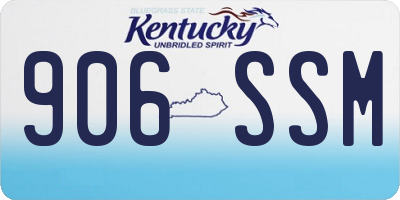 KY license plate 906SSM