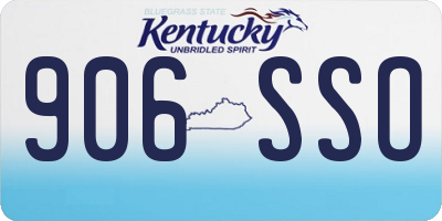 KY license plate 906SSO