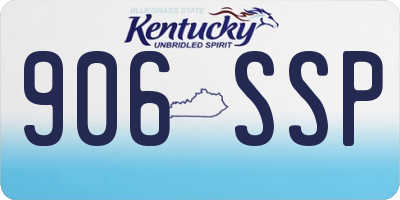KY license plate 906SSP