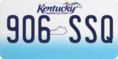 KY license plate 906SSQ