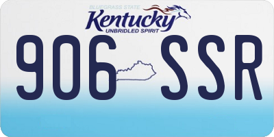 KY license plate 906SSR