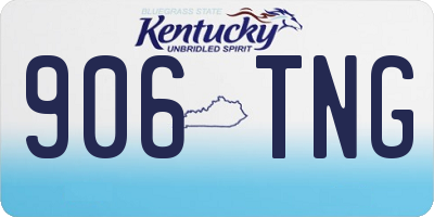 KY license plate 906TNG