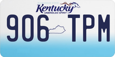 KY license plate 906TPM