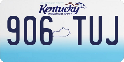 KY license plate 906TUJ