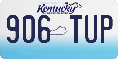 KY license plate 906TUP