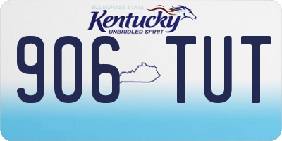KY license plate 906TUT