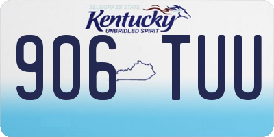 KY license plate 906TUU