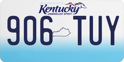 KY license plate 906TUY