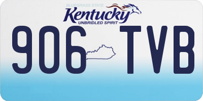 KY license plate 906TVB