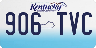 KY license plate 906TVC