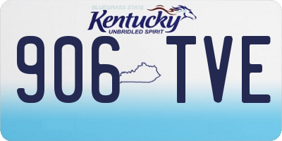 KY license plate 906TVE