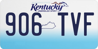 KY license plate 906TVF