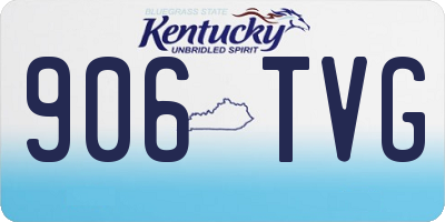 KY license plate 906TVG