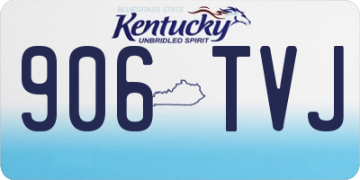 KY license plate 906TVJ
