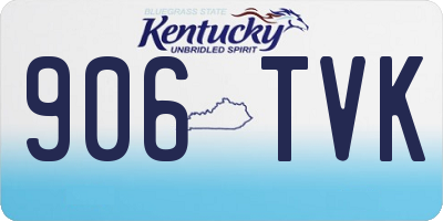 KY license plate 906TVK