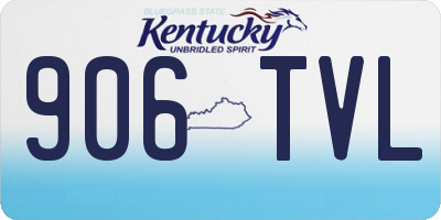 KY license plate 906TVL