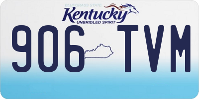 KY license plate 906TVM