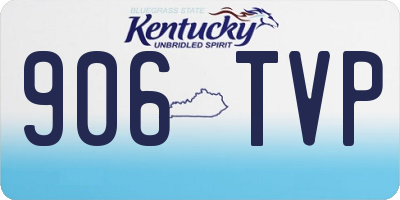 KY license plate 906TVP