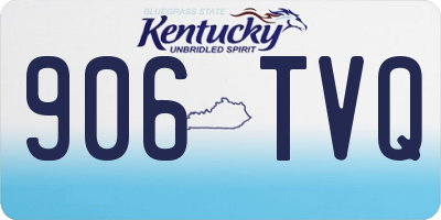 KY license plate 906TVQ