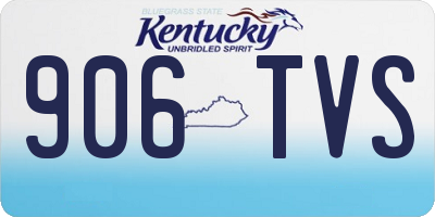 KY license plate 906TVS