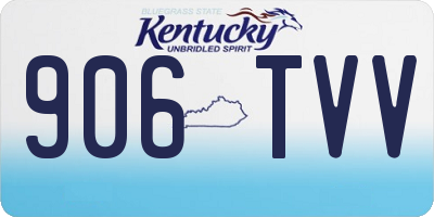 KY license plate 906TVV