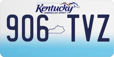 KY license plate 906TVZ