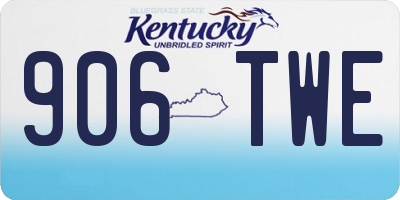KY license plate 906TWE