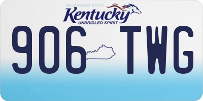 KY license plate 906TWG