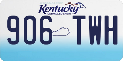 KY license plate 906TWH
