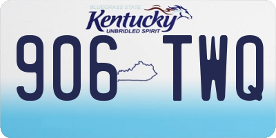 KY license plate 906TWQ