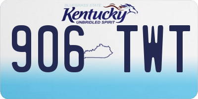 KY license plate 906TWT