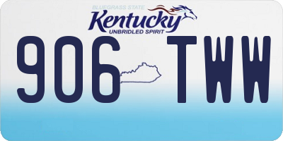 KY license plate 906TWW