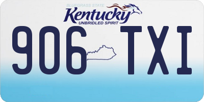 KY license plate 906TXI
