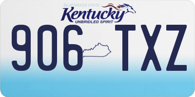 KY license plate 906TXZ