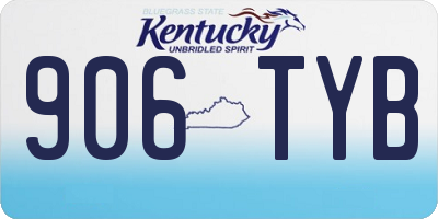 KY license plate 906TYB