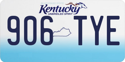 KY license plate 906TYE