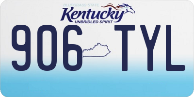 KY license plate 906TYL