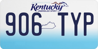 KY license plate 906TYP