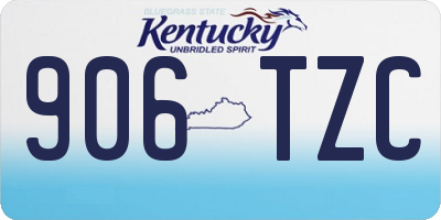 KY license plate 906TZC