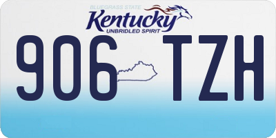 KY license plate 906TZH
