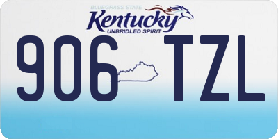 KY license plate 906TZL