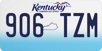 KY license plate 906TZM