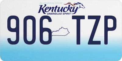 KY license plate 906TZP